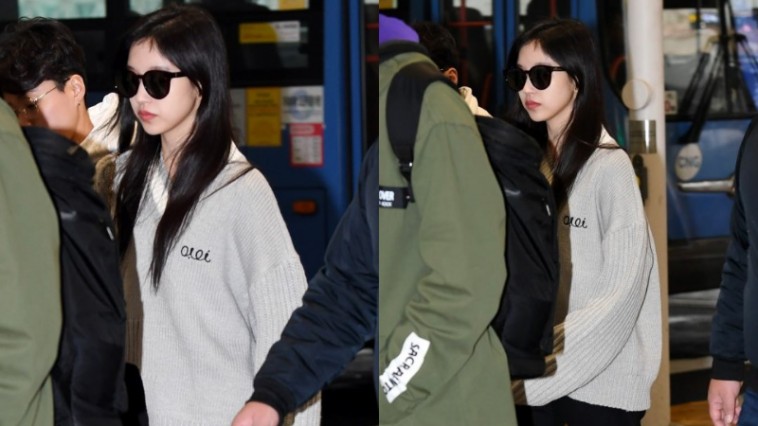 Twice Mina's Outfit at Incheon Airport on November 15, 2019
