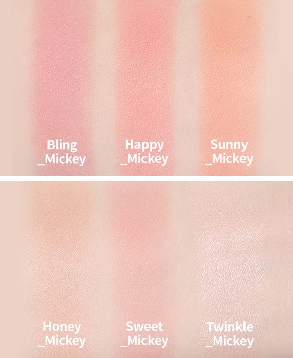 innisfree - Lively Blusher Palette Hello 2020 Disney Collection - Swatches