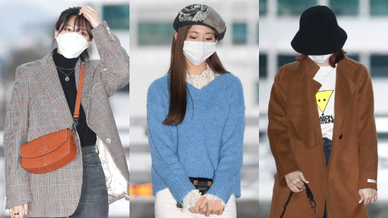 Twice's Outfit at Gimpo Airport on February 21, 2020