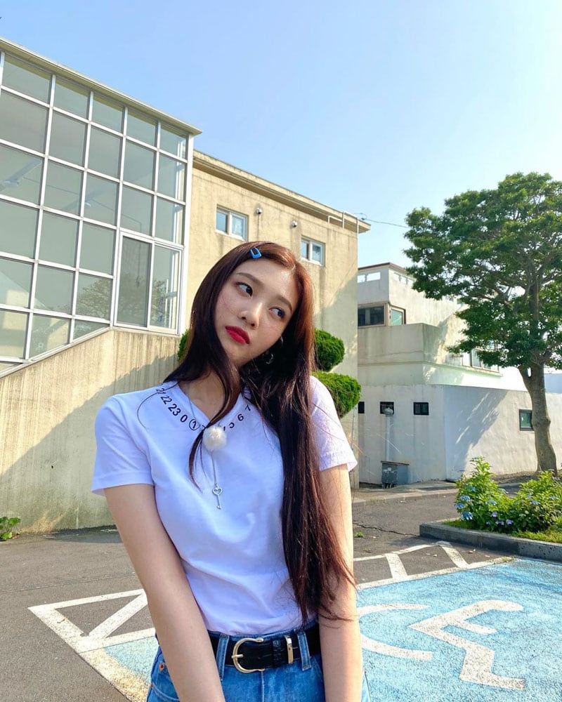 Red Velvet Joy's Outfit on Instagram on June 28, 2020