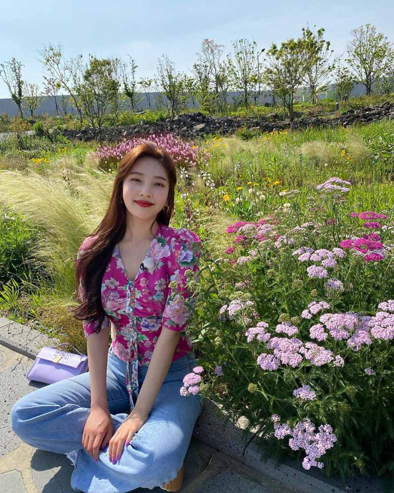 Red Velvet Joy's Outfit on Instagram on July 8, 2020