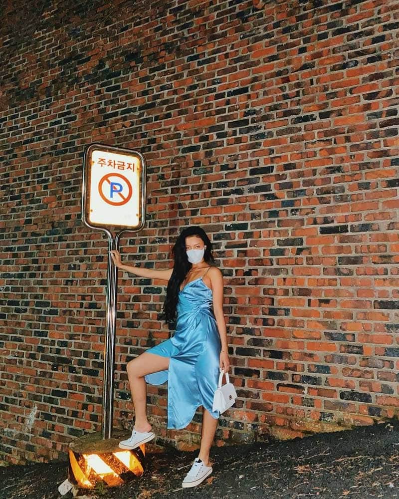 Mamamoo Hwasa's Outfit on Instagram on August 25, 2020