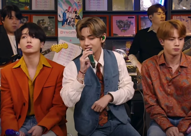BTS V's Outfit on Tiny Desk (Home) Concert on September 21, 2020