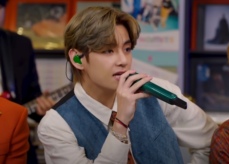 BTS V's Outfit on Tiny Desk (Home) Concert on September 21, 2020