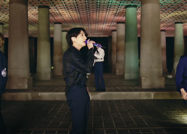 BTS Jungkook's Outfit on 'Mikrokosmos' Performance on 'The Tonight Show Starring Jimmy Fallon' on October 2, 2020