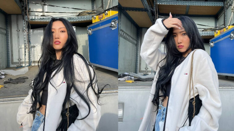 MAMAMOO Hwasa's Outfit on Instagram on December 2, 2020