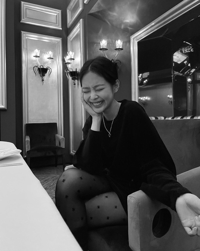 BLACKPINK Jennie's Outfit on Instagram on February 14, 2021