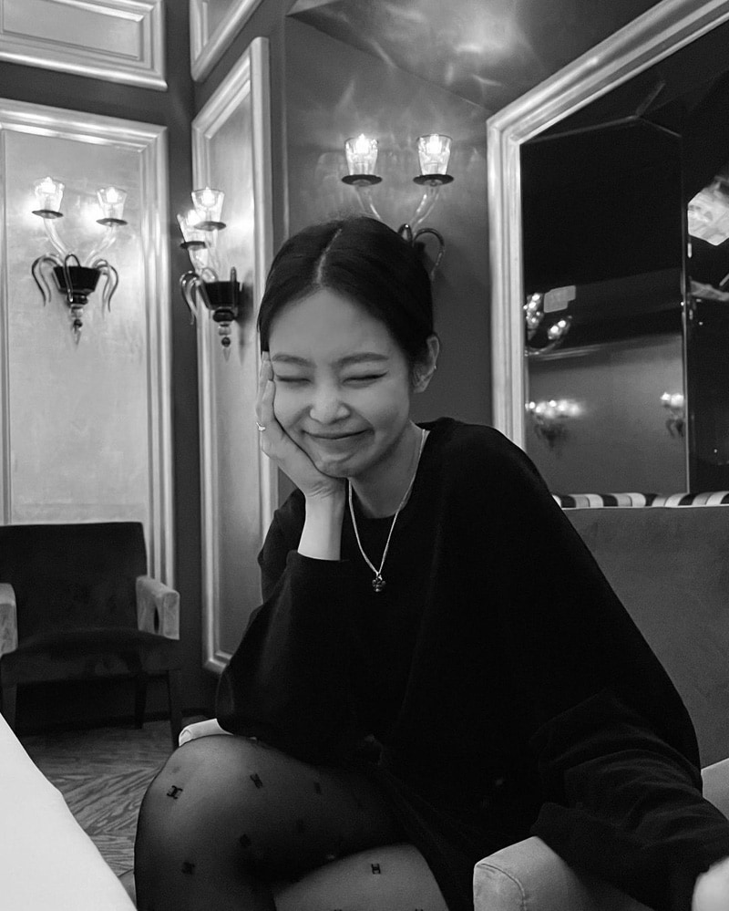 BLACKPINK Jennie's Outfit on Instagram on February 14, 2021