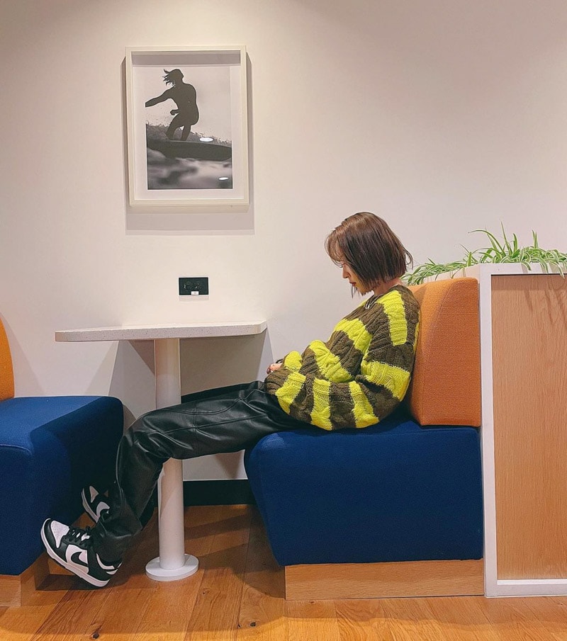 MAMAMOO Moonbyul's Outfit on Instagram on February 15, 2021