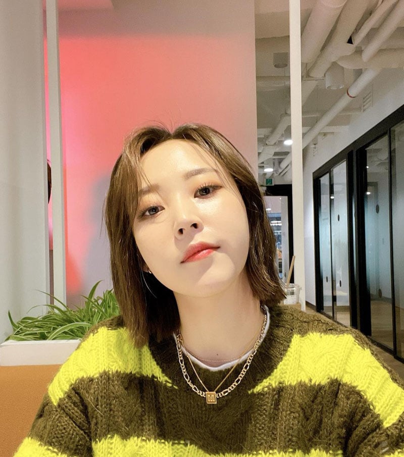 MAMAMOO Moonbyul's Outfit on Instagram on February 15, 2021