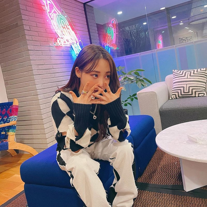 MAMAMOO Moonbyul's Outfit on  Instagram on February 22, 2021