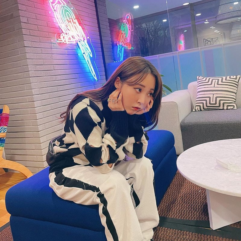 MAMAMOO Moonbyul's Outfit on  Instagram on February 22, 2021