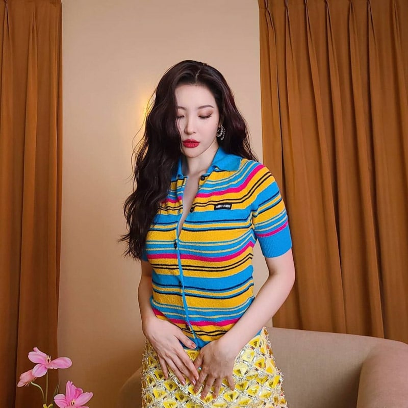 Sunmi Look's Outfit on Instagram on March 9, 2021