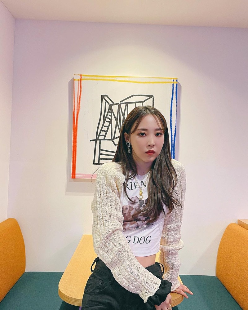 MAMAMOO Moonbyul's Outfit on Instagram on March 12, 2021