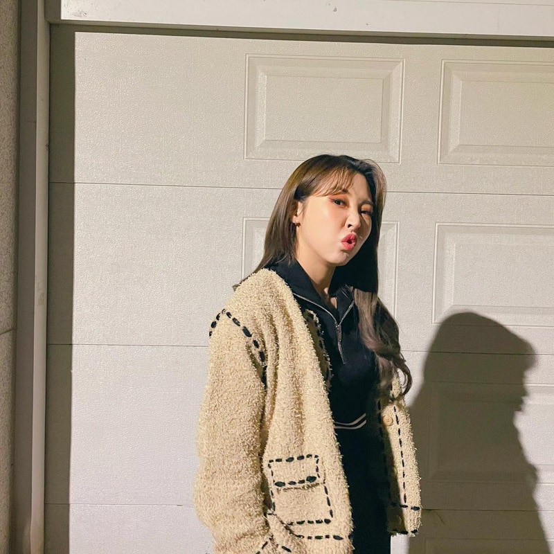 Mamamoo Moonbyul's Outfit on Instagram on March 22, 2021