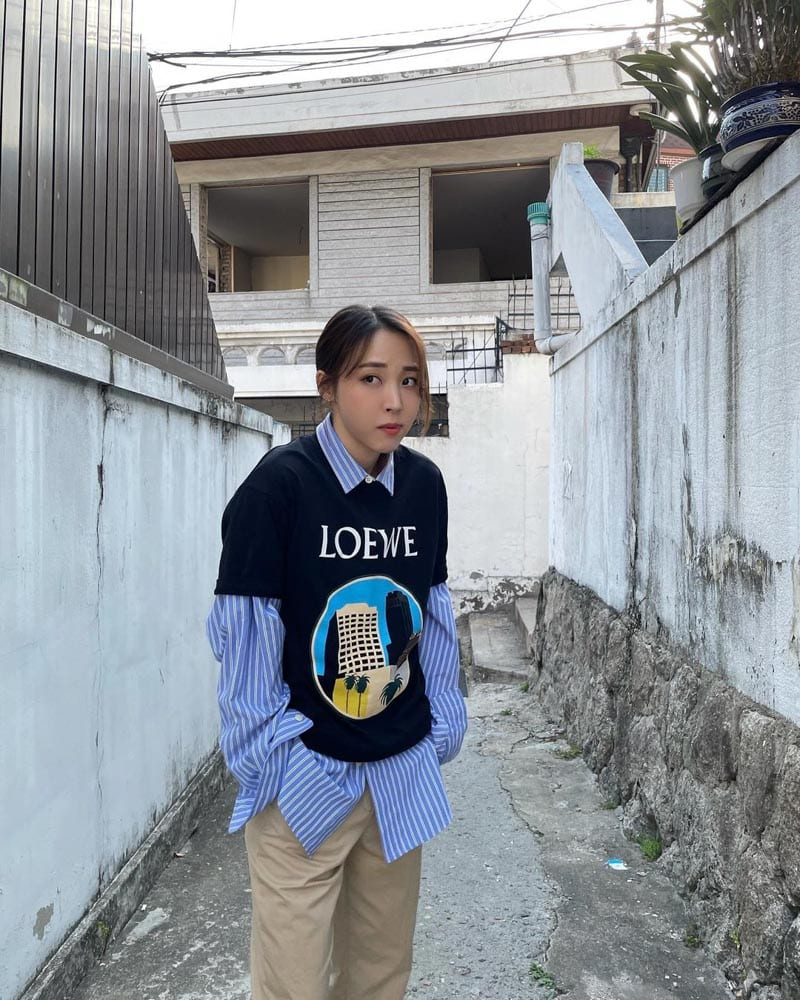 MAMAMOO Moonbyul's Outfit on Instagram on April 11, 2021