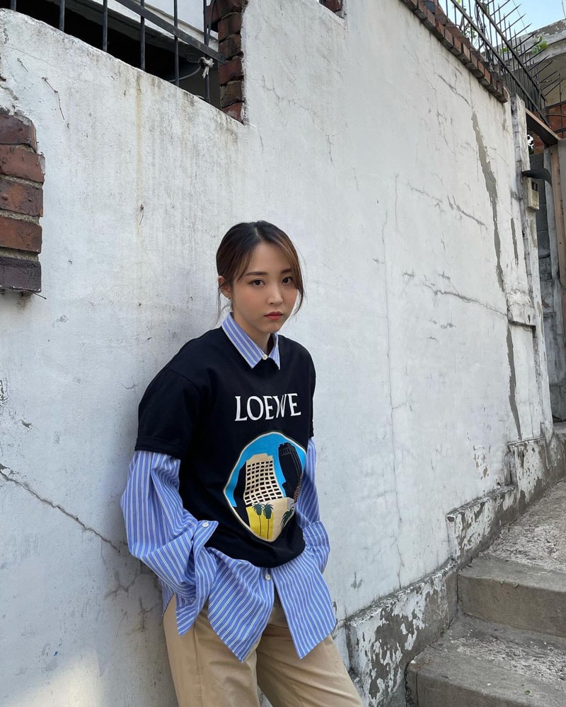 MAMAMOO Moonbyul's Outfit on Instagram on April 11, 2021