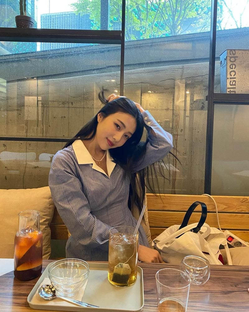 Red Velvet Joy's Outfit on Instagram on April 27, 2021