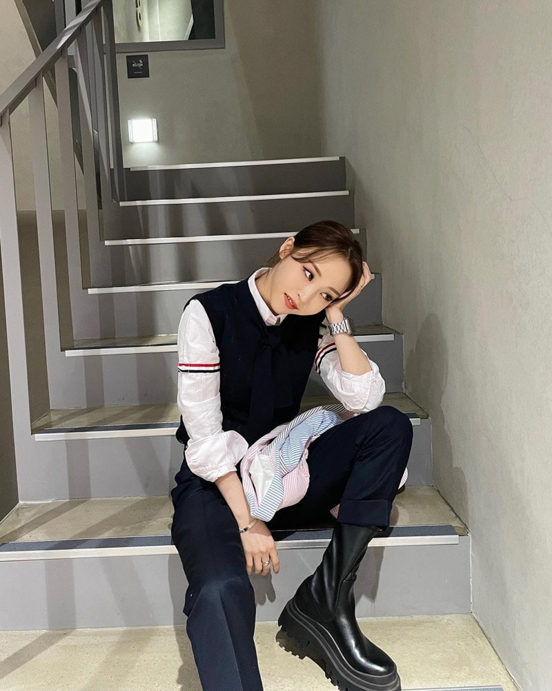 MAMAMOO Moonbyul's Outfit on Instagram on May 7, 2021