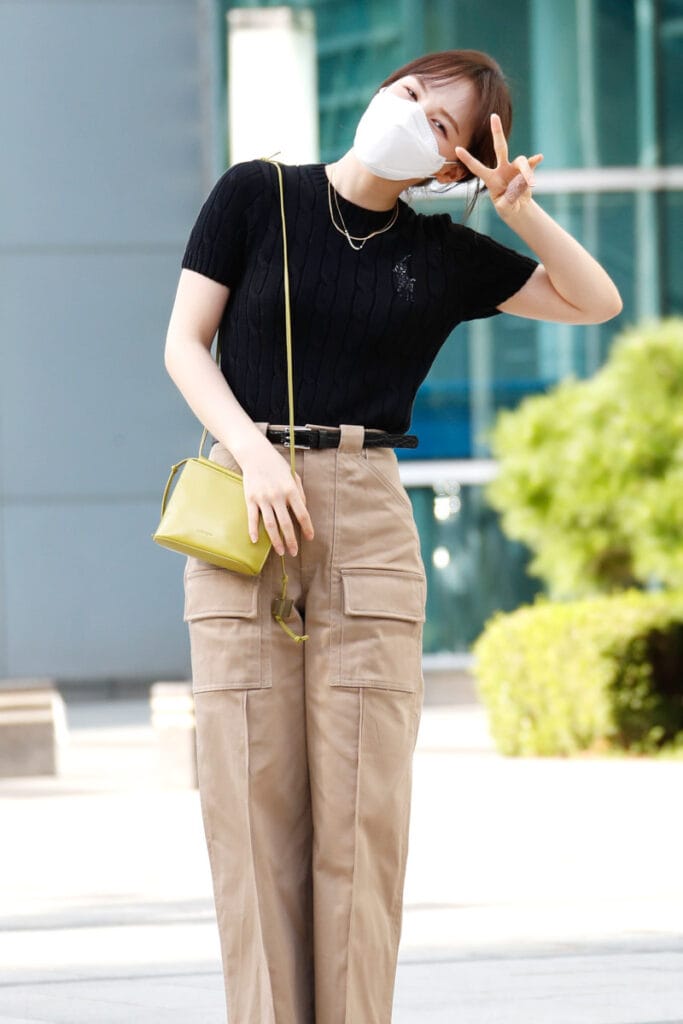 Red Velvet Wendy's Outfit On the way to SBS Power FM 'Young Street' on July 26, 2021