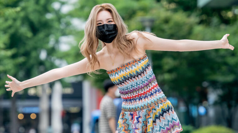 Sunmi's Outfit on the way to SBS 'Cultwo Show’ on August 12, 2021