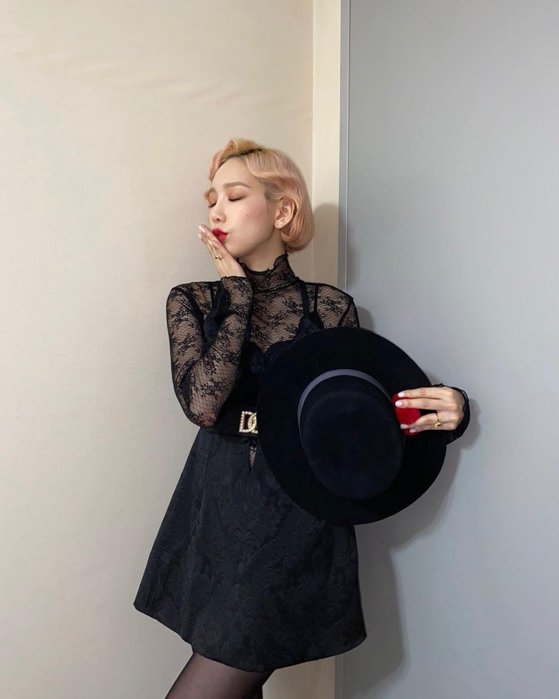 Taeyeon's Outfit on Instagram on September 11, 2021