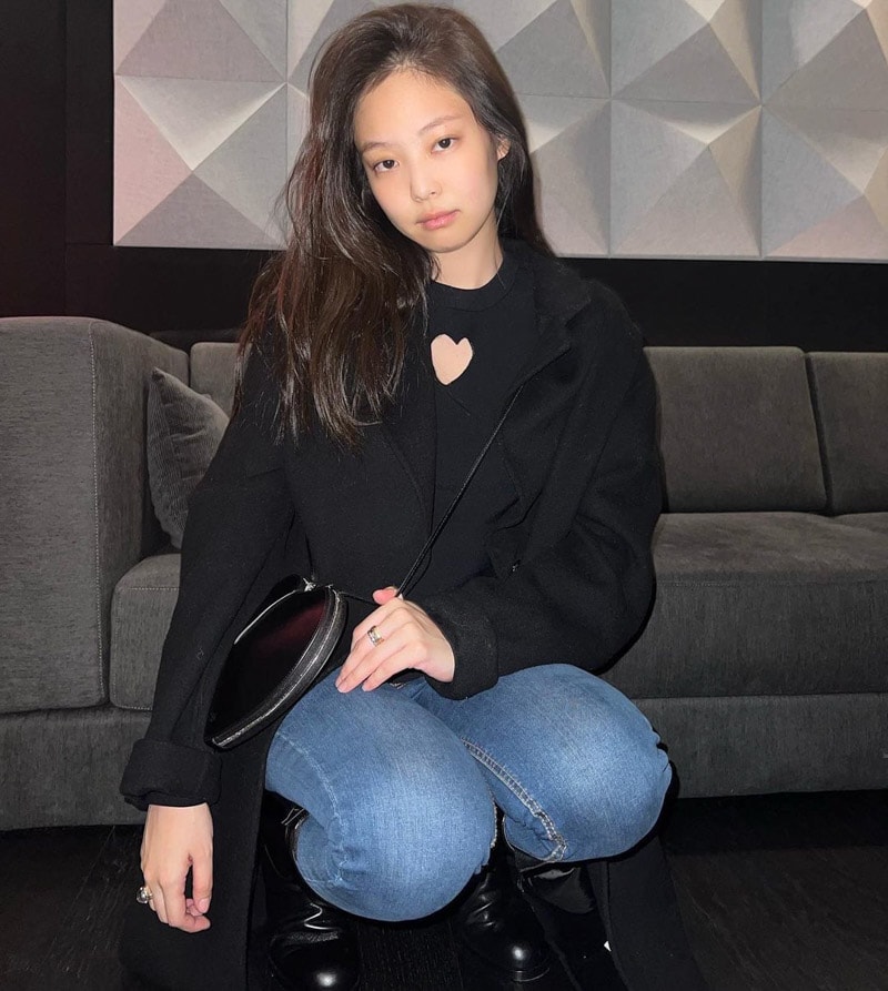 BLACKPINK Jennie's Outfit on Instagram on December 24, 2021