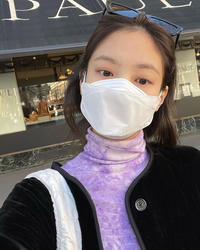 BLACKPINK Jennie's Outfit on Instagram on January 12, 2021
