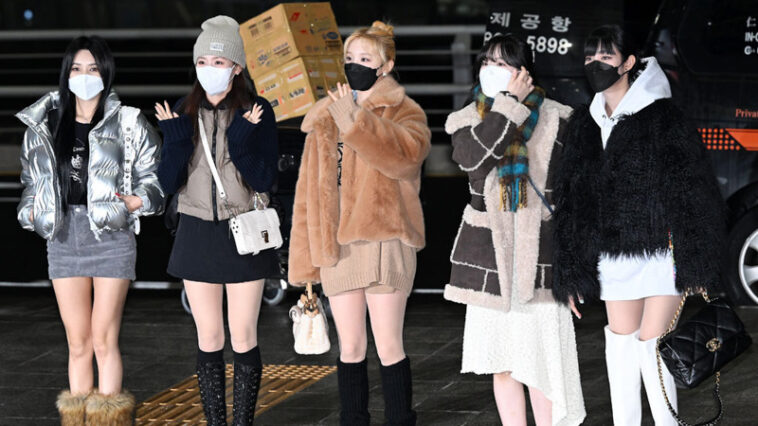 (G)-IDLE's Outfits at Incheon Airport on January 15, 2022