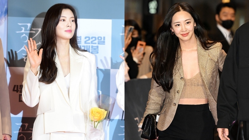Lee Sun-bin and Kim Da-som's Outfit at ‘Air Murder’ Movie Premiere on April 18, 2022