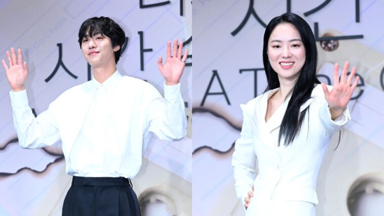 Jeon Yeo-Bin and Ahn Hyo-Seop's Outfit at 'A Time Called You' Press Conference on September 4, 2023