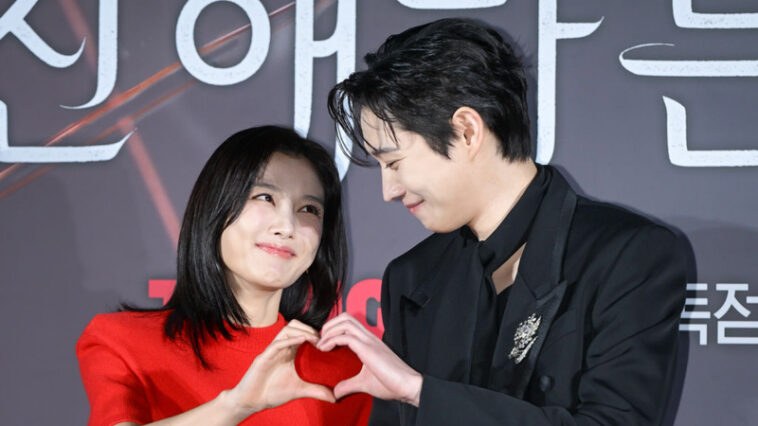 Kim Yoo-jung and Kim Young-dae's Outfit at ‘Dear X’ Press Conference on October 30, 2025