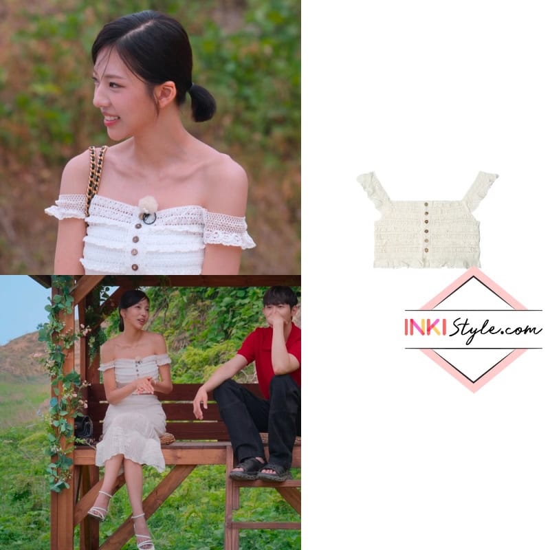Lace Button Sleeveless Top